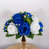 Qfdian  30CM Artificial Flower Table Centerpiece Wreath Party Wedding Backdrop Decor Road Lead Floral Ball Rose Hydrangea Gypsophila