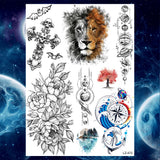 Qfdian  Ankle Flora Cherry Lavender Flash Fake Waterproof Tattoos Temporary Women Arm Chest Tattoo Stickers Body Art Custom Tatoos