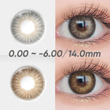Qfdian Black Lenses Color Contact Lens with Prescription Myopia Lenses with Degree Brown Lenses Gray Pupils Fast Shipping