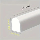 Qfdian  1PC 2m/78.74inch Water Retaining Strip Bathroom Sealing Stopper Shower Dam Retaining Non-slip Dry And Wet Separation Flood Barri