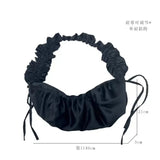 Streetwear Solid Ins Casual Women's Handbags Y2k Aesthetic All Match Pleated Shoulder Bags Korean Fairy Chic Simple Underarm Bag