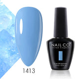 Qfdian  15ml 334 Blue Pink Colors Nail Gel Polish Soak Off UV LED Nail Lacquer Varnish Semi Permanent Nail Art Gel For Nail Art