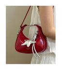 Qfdian Luxury Design Top-Handle Bag Women Office Lady Elegant Casual Shoulder Handbags Fairy Y2k Aesthetic Fashion Chic Crossbody Bags