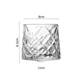 Qfdian  160Ml Tumbler Glass Rotating Whiskey Glass Creative Gyro Glass Drinkware Red Wine Glass Shake Decompression Glass Wine Cup