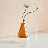 Qfdian Double Wall Glass Vase Art Decorations Flower Plant Container Vase Home Decor Accessories Desktop Crafts Terrarium Decoration