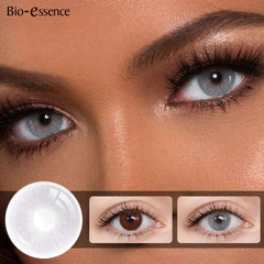 Qfdian 1 Pair Colored Contact Lenses for Eyes Gray Eye Contacts Blue Lenses Natural Fashion Lenses Cosmetic Eyes Contact