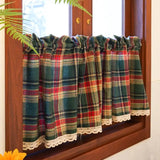 Qfdian Buffalo Plaid Check Curtains Blackout Rod Pocket Valances Checkered Window Drapes for Farmhouse Bedroom Living Room, 1 Panel