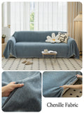 Qfdian Chenille Sofa Towel for living room French Style home decoration Sofa Cover Couch Cover Tassel edge Waffle cushion