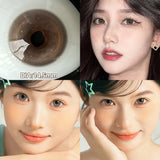 Qfdian  2pcs/pair Gray Colored Contact Lenses for Eyes Beauty Purple Halloween Makeup Lens Natural Look Brown Blue Big Eye Lens