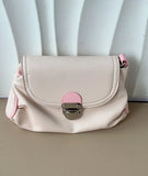 Qfdian  Fashion Sweet Women Simple Crossbody Bags Vintage Y2k Aesthetic Casual Shoulder Bag Soft Leather All Match Handbag Korean Trendy