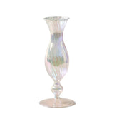Qfdian 1pc Glass Vases Nordic Candlestick Wedding Decoration Christmas Decoration Candle Stick Holder Home Decor Flower Vase