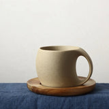 Qfdian Ceramic Coffee Cups and Saucers Simple Water Cup 220ml Breakfast Milk Oat Drink Mug Exquisite Afternoon Tea Coffee Cup Birthday