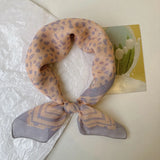 Qfdian  Printed fresh and sweet childlike style small square scarf for women spring and autumn new neck scarf sun protection scarf