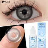 Qfdian 60ML Lenses Solution Set 1 Pair Hot Sales Colored Contact Lenses for Eyes with ICE COOL Contact Lenses Solution Liquid