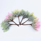Qfdian  Artificial Plastic Water Grass Christmas Scrapbooking Flowers for Home Room Decor Wedding Party Fake Plants Gifts Box Diy Wreath