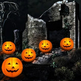 Qfdian  12pc Halloween Jack O Lantern 8inch Halloween Decorations Plastic Pumpkins Pumpkin Hanging Paper Lantern Halloween Indoor Outdo