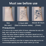 Qfdian New Lightning Hand Back Herbal Juice Tattoo Stickers Waterproof Semi-Permanent Fake Tattoo Arms Legs Lasting Men Women Tatuajes