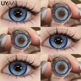 Qfdian  NEW Color Contact Eye Color Lenses Makeup Natural Black Lens Cosmetics Pink Eyes Lenses Woman Makeup Blue Beauty Contacts