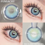 Qfdian  New Colorful Contact Lenses for Eyes 1 Pair Natural Fashion Contact Lenses Blue Gray Eyes Lens Yearly Cosmetics Pupils