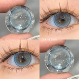 Qfdian 2Pcs Best Selling New Models Color Contact Lenses Myopia Degree -0.00 to -8.00 Soft Lens Fashionable and Beautiful Lenses