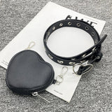 Qfdian  Women Mini Heart Waist Packs Fashion Y2k Aesthetic Ins All Match Belt Bags Japanese Sweet Kawaii Casual Punk Purses and Handbags