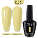 Qfdian  15ml UV Gel Nail Polish Semi Permanent Gel Varnish Enamel Brown Nail Gel Design Red Nails Art Nude Color Glitter Manicure