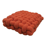 Qfdian  Lamb Wool Cushion Square Hand Woven Solid Color Simple Chair Sofa Bedroom Living Room Cushion Home Decoration Bay Window Cushion