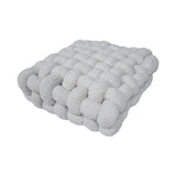 Qfdian  Lamb Wool Cushion Square Hand Woven Solid Color Simple Chair Sofa Bedroom Living Room Cushion Home Decoration Bay Window Cushion