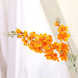 Qfdian 6pcs Blue Delphinium Artificial Flowers Long Stem Larkspur for Wedding Centerpieces Floral Arrangements Home Vase Decor