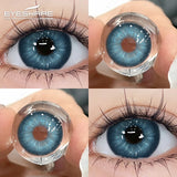 Qfdian 1Pair New Colored Contact Lenses for Eyes Brown Lenses Green Eye Lenses Gray Pupils Yearly Cosmetic Eye Contact Lens
