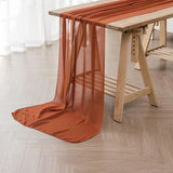 Qfdian Sage Green Chiffon Table Runner Wedding Decoration Baby Shower Birthday Parties Christmas Halloween Thanksgiving Events Supplies