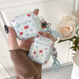 Qfdian  INS Stars Bow Cute IMD Earphone Case Wireless Bluetooth Charging Box For Apple Airpods 4 3 2 1 Pro 2nd 4th Clear Headset Cover