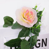Qfdian  2.4M Rose Artificial Flower Spring Autumn Garden Arch Decor DIY Fake Flowers Vine for Wedding Garland Home Decoration ornements