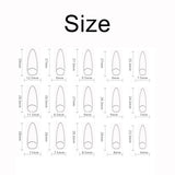 Qfdian  30 long almond shaped press on nails solid color fake nails with 1 nail glue and 1 nail file