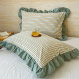 Qfdian  Cotton Lace Pillow Cover One Pair 48x74cm Pillow Core Inner Liner Washable Bedroom Decoration Pillow Case Bedding Accessories