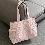 Qfdian Japanese Simple Solid Women's Handbags Fashion All Match Y2k Aesthetic Chic Shoulder Bags Casual Streetwear Vintage Underarm Bag