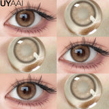 Qfdian  NEW Color Contact Eye Color Lenses Makeup Natural Black Lens Cosmetics Pink Eyes Lenses Woman Makeup Blue Beauty Contacts