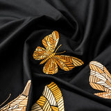 Qfdian  Rose Flowers Embroidery Luxury Bedding Set 600TC Egyptian Cotton Queen King Duvet Cover Flat Bed Sheet Pillowcases 4Pcs