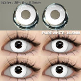 Qfdian 1 Pair Fashion Pink Cosplay Anime Lenses Color Contact Lenses for Eyes Cosmetics Purple Lenses Yearly Eye Contact Lens