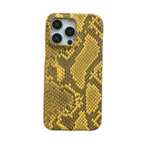 Qfdian Fashion Chic Snake Skin Texture Leather Phone Case For iPhone16 15 14 13 Pro Max Soft Silicone Back Cover