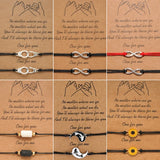 2 Pcs/Set Hollow Bradied Charm Bracelets For Couples Lovers Forever Handmade Engagement Alloy Jewelry Decoration