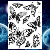 Qfdian  Ankle Flora Cherry Lavender Flash Fake Waterproof Tattoos Temporary Women Arm Chest Tattoo Stickers Body Art Custom Tatoos