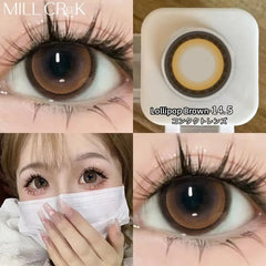 Qfdian 2PCS Yearly Use Colored Contact Lenses for Eye Natural Pupils Grey Contact Lenses Beauty Cosmetics High Quality Lens