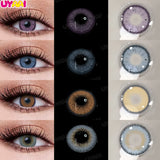 Qfdian  Color Contact NEW Eye Color Lens Makeup Green Eye Lenses Yearly For Eyes Blue Contact Lens Natural Colorcon High Quality