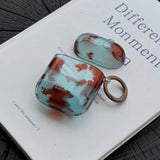 Qfdian Cartoon Cute Amber Blue Clear Soft Earphone Case For AirPods 4nd Air Pods 3 Pro 2 With Keychain Fall Prevention Protective Cover