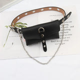 Qfdian  Punk Y2k Aesthetic Women Purses and Handbags Vintage Casual Chain Trendy Vintage Simple All Match Waist Packs Streetwear Fashion