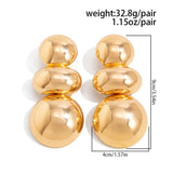 Qfdian  Exaggerated, bold, and irregularly shaped round pendant earrings, punk-style eardrop accessories, party gifts, and jewelry