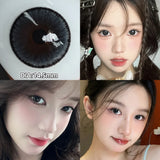 Qfdian  2pcs/pair Gray Colored Contact Lenses for Eyes Beauty Purple Halloween Makeup Lens Natural Look Brown Blue Big Eye Lens