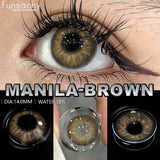 Qfdian  Cosmetics Color Contact Lenses 1pair Brown Color Lens Fashion Lenses Korean Lenses Grow Eye Big Eye Lens Gray Contacts