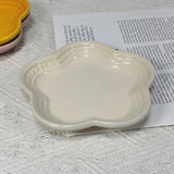 Qfdian Plum Blossom Small Plate 5.5Inches 14cm Rainbow Sauce Plate Flower Shaped Pet Gradual Spike Bone Plate Tableware Ceramic Dishs